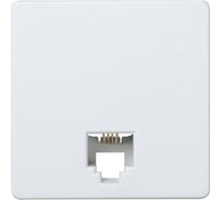 Телефонная розетка Simon RJ-11, 4 контакта, широкий модуль, S27, белый 27480-35