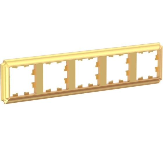 5-постовая, универсальная рамка Systeme Electric Atlasdesign antique золото ATN101605 1