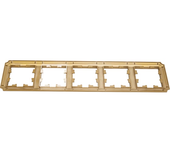 5-постовая, универсальная рамка Systeme Electric Atlasdesign antique золото ATN101605