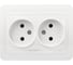 Розетка Smartbuy 2-местная без заземления 10А белая Марс SBE-02w-10-S2-N 1