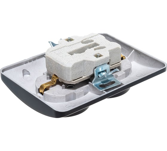 Розетка Smartbuy 2-местная с заземлением 16А черная, Марс SBE-02b-16-S2-Z-c