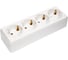 Розетка Smartbuy 4-местная 16А с заземлением белая Юпитер SBE-03w-16-S4-Z 4