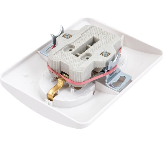 Розетка Smartbuy 2-местная с заземлением 16А белая, керамика Марс SBE-02w-16-S2-Z-c