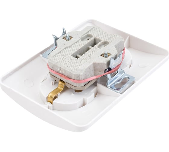 Розетка Smartbuy 2-местная с заземлением 16А белая, керамика Марс SBE-02w-16-S2-Z-c