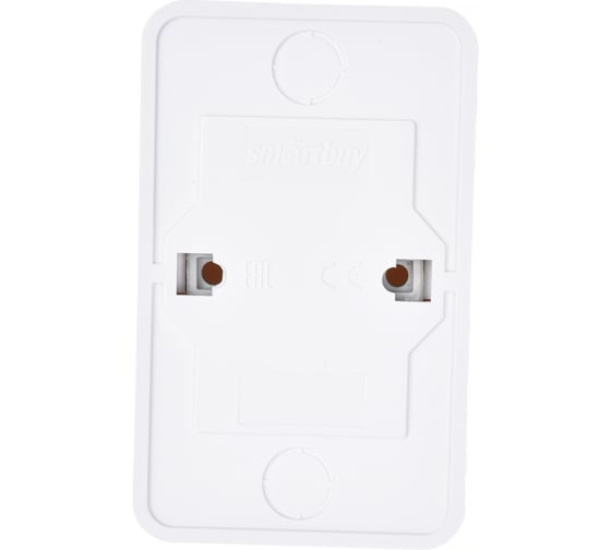Розетка Smartbuy 2-местная 16А с заземлением белая, керамика Юпитер SBE-03w-16-S2-Z-c