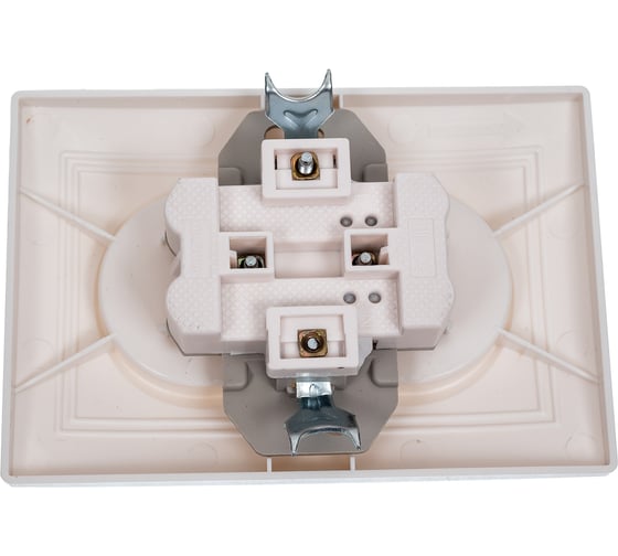 Розетка Smartbuy 2-местная без заземления 10А белая Венера SBE-01w-10-S2-N