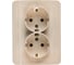 Розетка Smartbuy 2-местная с заземлением 16А белая Марс SBE-02w-16-S2-Z 1