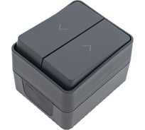 2-клавишный выключатель для жалюзи Systeme Electric Atlasdesign profi ip54 2хсх.4, антрацит ATN544019