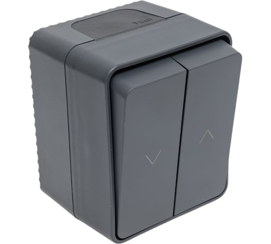 2-клавишный выключатель для жалюзи Systeme Electric Atlasdesign profi ip54 2хсх.4, антрацит ATN544019