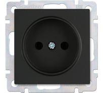 Розетка Smartbuy без заземления 10А черная Нептун SBE-05b-16-S1-N