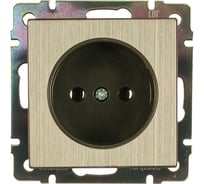 Розетка Smartbuy без заземления 10А серый никель Нептун SBE-05gn-16-S1-N