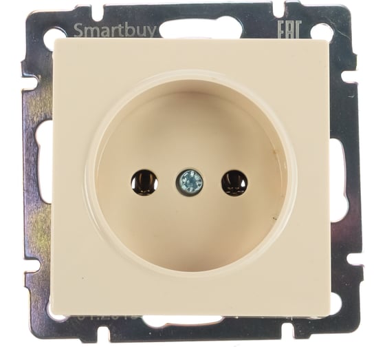 Розетка Smartbuy без заземления 10А бежевая Нептун SBE-05i-16-S1-N 1