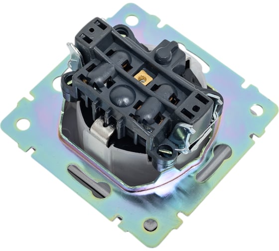 Розетка Smartbuy с заземлением и крышкой 16 А, черная Нептун SBE-05b-16-S1-ZK