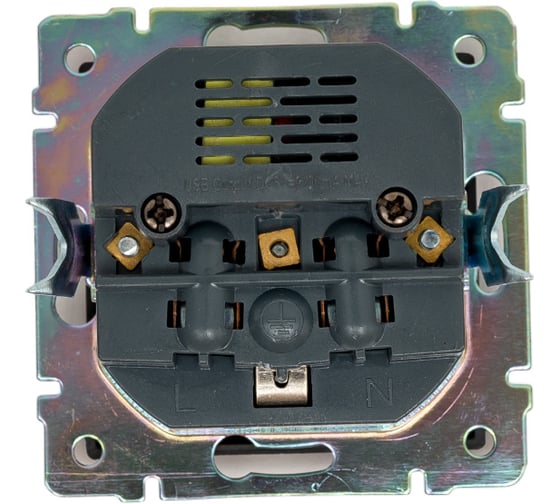 Розетка Smartbuy с заземлением и 2-мя USB 16А черная Нептун SBE-05b-16-S1-USB