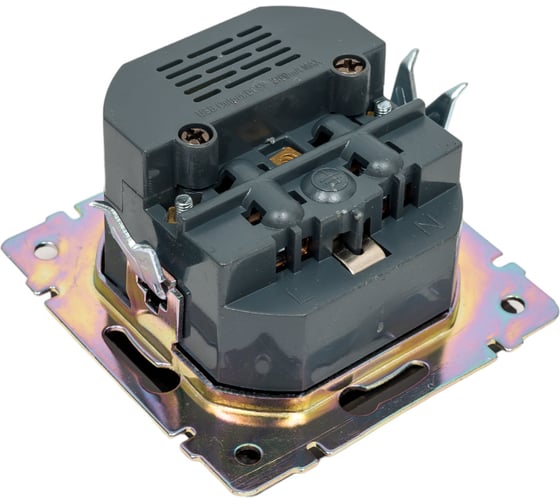 Розетка Smartbuy с заземлением и 2-мя USB 16А черная Нептун SBE-05b-16-S1-USB