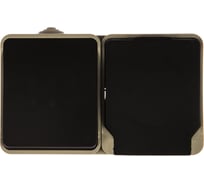 Блок розетка+выключатель Smartbuy IP54 Сатурн SBE-04w-16-SWS