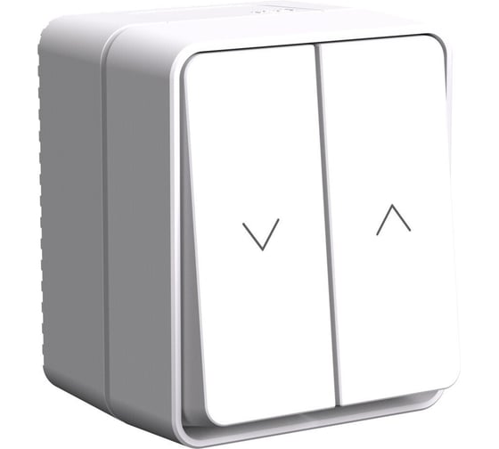 2-клавишный выключатель для жалюзи Systeme Electric Atlasdesign profi ip54 2хсх.4, белый ATN540119