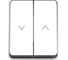 Выключатель 2-клавишный для жалюзи Systeme Electric AtlasDesign Profi IP54, 10 АХ, открытой установки, Белый ATN540119 1