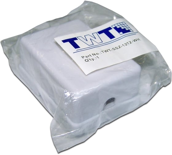 Настенная телефонная розетка TWT 2 порта RJ12, белая, винтовая, SS2-1212-WH