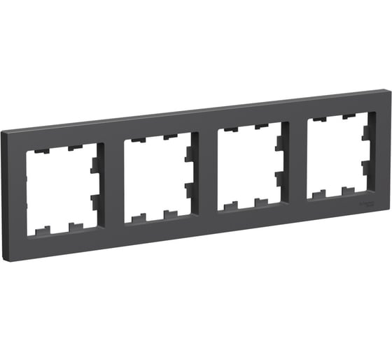 4-постовая, универсальная рамка Systeme Electric Atlasdesign базальт ATN001404 29814116