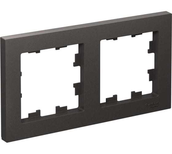 Рамка 2-постовая Systeme Electric Atlasdesign базальт универсальная ATN001402 1