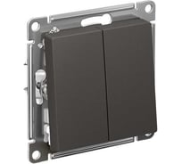 Механизм 2-клавишного перекрестного переключателя Systeme Electric Atlasdesign базальт 2 x сх. 7, 10ах ATN001473