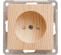 Розетка Systeme Electric Wessen 59 сосна без заземления RS16-151-7-86