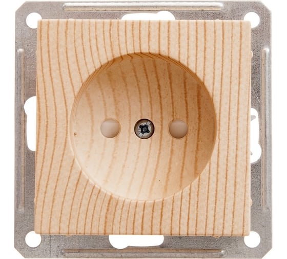 Розетка Systeme Electric Wessen 59 сосна без заземления RS16-151-7-86 1