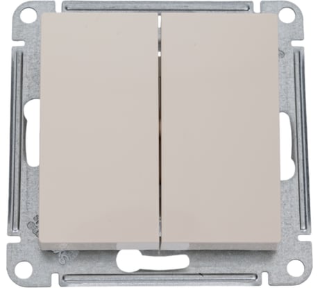 Механизм перекрестного 2-клавишного переключателя Systeme Electric Atlasdesign бежевый 2 x сх. 7, 10ах ATN000273