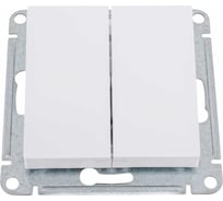 Механизм 2-клавишного перекрестного переключателя Systeme Electric Atlasdesign белый 2 x сх. 7, 10ах ATN000173