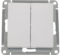 Механизм 2-клавишного перекрестного переключателя Systeme Electric Atlasdesign белый 2 x сх. 7, 10ах ATN000173