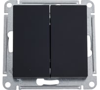 Механизм 2-клавишного перекрестного переключателя Systeme Electric Atlasdesign карбон 2 x сх. 7, 10ах ATN001073