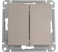 Механизм 2-клавишного перекрестного переключателя Systeme Electric Atlasdesign шампань 2 x сх. 7, 10ах ATN000573