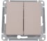 Механизм 2-клавишного перекрестного переключателя Systeme Electric Atlasdesign песочный  2 x сх. 7, 10ах ATN001273 1