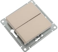 Механизм 2-клавишного выключателя с самовозвратом Systeme Electric Atlasdesign песочный сх.2, 10а ATN001217
