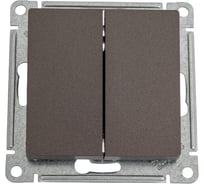 Механизм 2-клавишного выключателя с самовозвратом Systeme Electric Atlasdesign мокко сх.2, 10а ATN000617