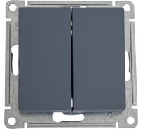 Механизм 2-клавишного выключателя с самовозвратом Systeme Electric Atlasdesign грифель сх.2, 10а ATN000717