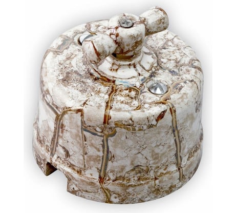 Двухклавишный выключатель Retrika керамический цвет мрамор R-SW-26