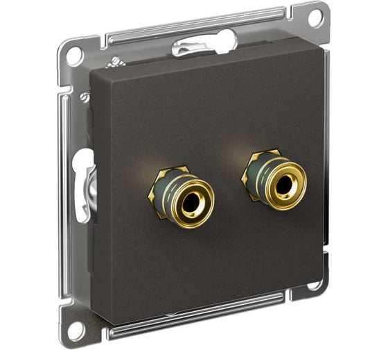 Двойная аудиорозетка Systeme Electric Atlasdesign базальт ATN001487 1