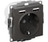 Механизм розетки 16а с 2 usb a+a, Systeme Electric Atlasdesign базальт 5в/2,4а, 2x5в/1,2а, ATN001430 1