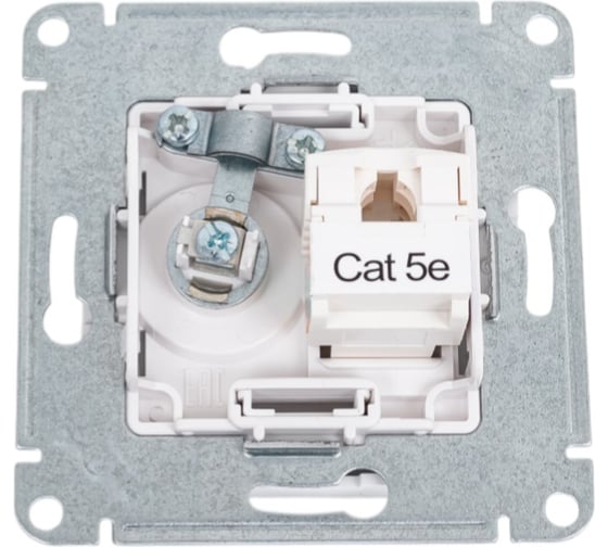 Двойная тв + компьютерная rj45 розетка Systeme Electric Atlasdesign лотос кат. 5е ATN001389