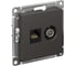 Двойная тв + компьютерная rj45 розетка Systeme Electric Atlasdesign базальт кат. 5е ATN001489 1