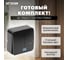 2-клавишный выключатель STEKKER открытой установки с индикатором, 250в, 10а, ip20, серия софия, черный матовый, msw10-21-05 49477 5