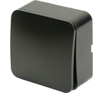 1-клавишный выключатель STEKKER открытой установки, 250в, 10а, ip20, серия софия, черный, msw10-10-02 49291