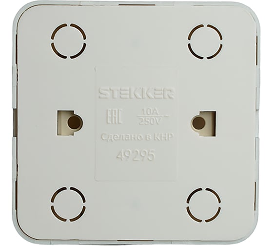 1-клавишный выключатель STEKKER София открытой установки, 250В, 10А, IP0, серебро, MSW10-10-03 49295