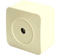 TV розетка STEKKER открытой установки 1-местная 75 ом, 5-862мгц, серия софия, слоновая кость, mst00-10-04, 49480