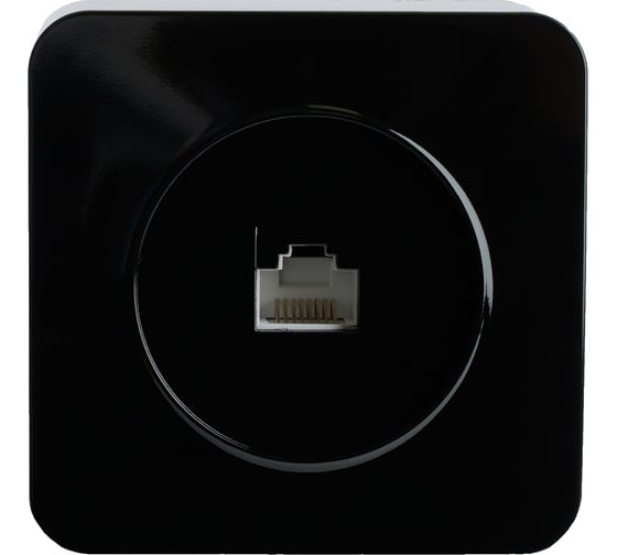 Розетка rj-45 STEKKER открытой установки 1-местная серия софия, черный, mst00-20-02, 49312