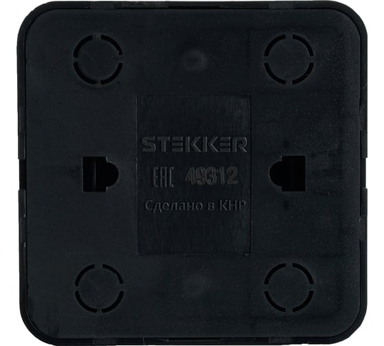 Розетка rj-45 STEKKER открытой установки 1-местная серия софия, черный, mst00-20-02, 49312