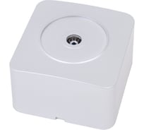 TV розетка STEKKER открытой установки 1-местная 75 ом, 5-862мгц, серия софия, серебро, mst00-10-03, 49323