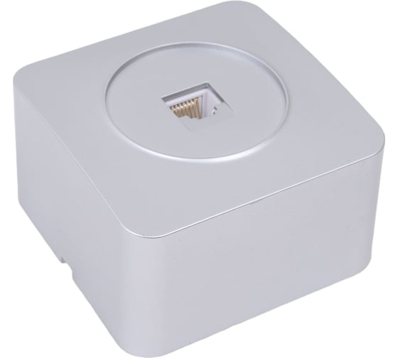 Розетка rj-45 STEKKER открытой установки 1-местная серия софия, серебро, mst00-20-03, 49324